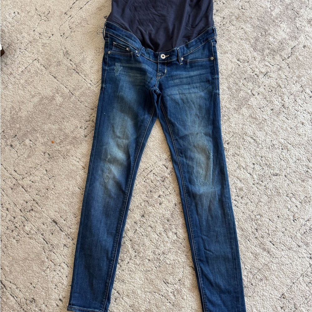 H&M Dark Blue Skinny Maternity Jeans